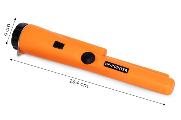Vattentät pinpointer-metalldetektor med LED och hölster