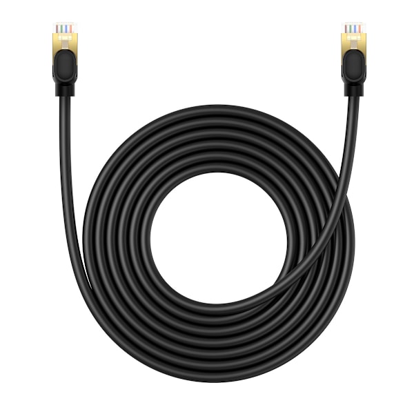 RJ45 Ethernet High Speed ​​​​Cat.8 40 Gbps LAN LAN-kabel 5m sort