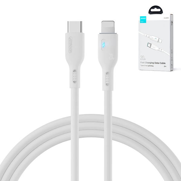 iPhone-kaapeli LED-merkkivalolla USB-C - Lightning 20W 2m valkoinen