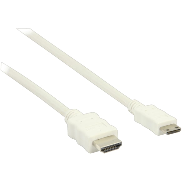 High Speed Hdmi Kabel Med Ethernet HDMI-Stik - HDMI Mini Male 1.00 m Hvid