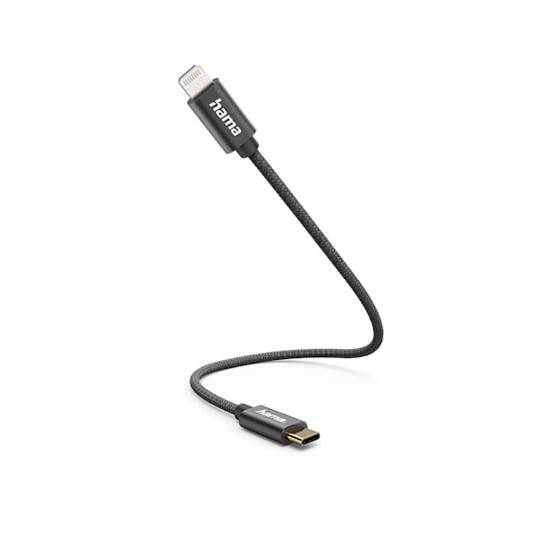 HAMA-latauskaapeli USB-C - Lightning 0,2 m musta