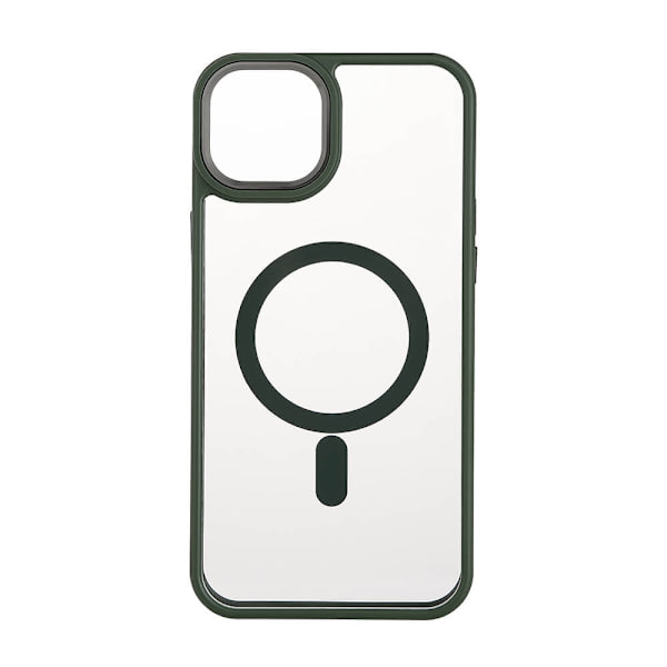 ONSALA Back Bumper Clear Case MagSerie iPhone 15 Plus Clear Cover Grøn Bumper