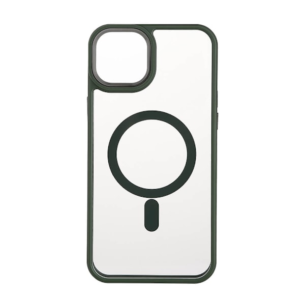 ONSALA takapuskurin läpinäkyvä suojakotelo MagSerie iPhone 15 Plus läpinäkyvä kotelo vihreä puskuri