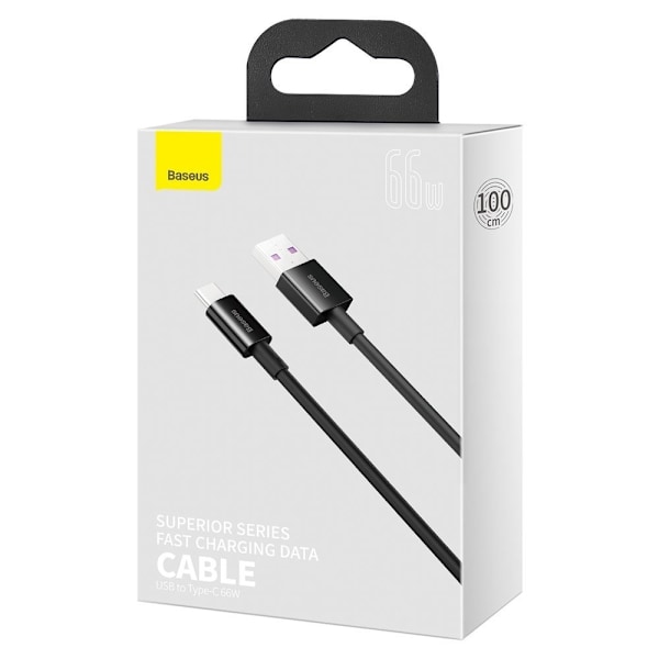 Överlägsen kabel för Huawei USB - USB-C 11V / 6A SuperCharge 1m - svart