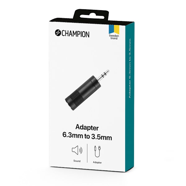 Adapter 6,3 mm hun til 3,5 mm han