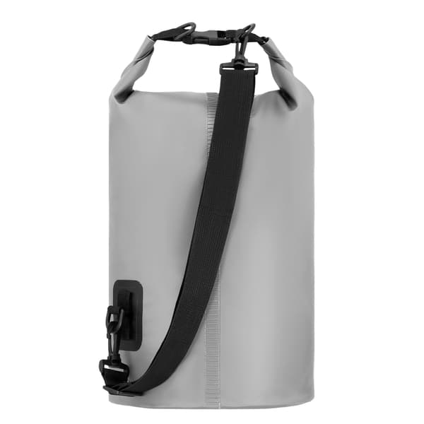 Vedenpitävä harmaa laukku, 15L