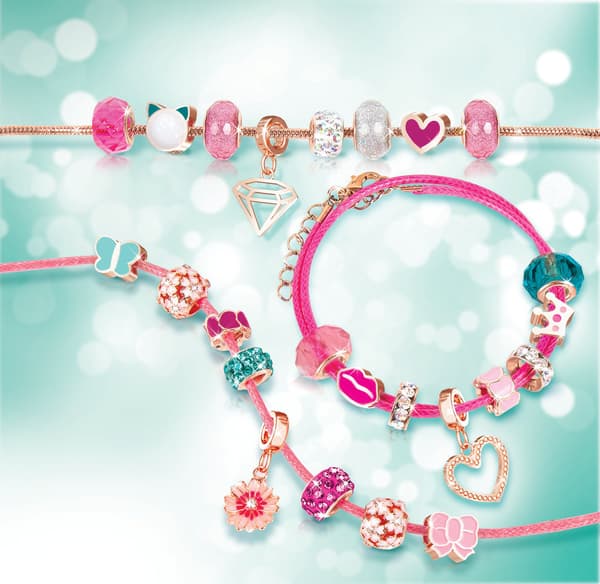 Make It Real Diy Halo Charms -rannekorusarja "Think Pink"
