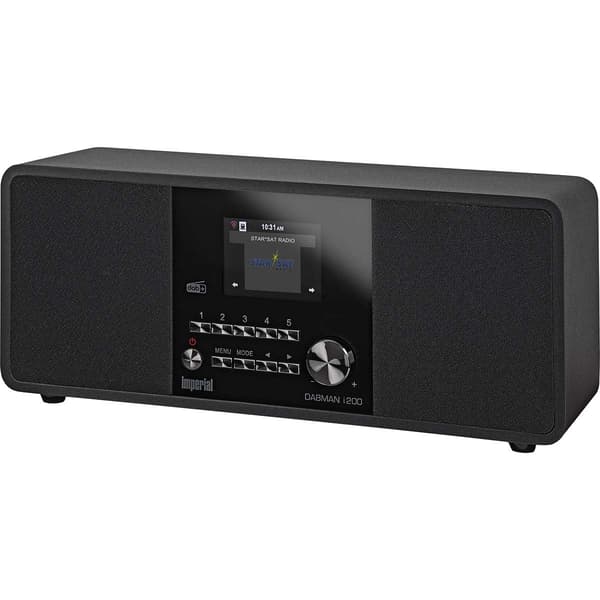 DABMAN i200 Multifunktionel stereoradio DAB+ / FM / Internet Sort