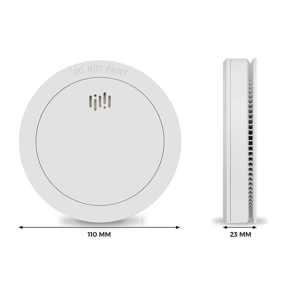 Rökdetektor med 10 års batteritid och larm