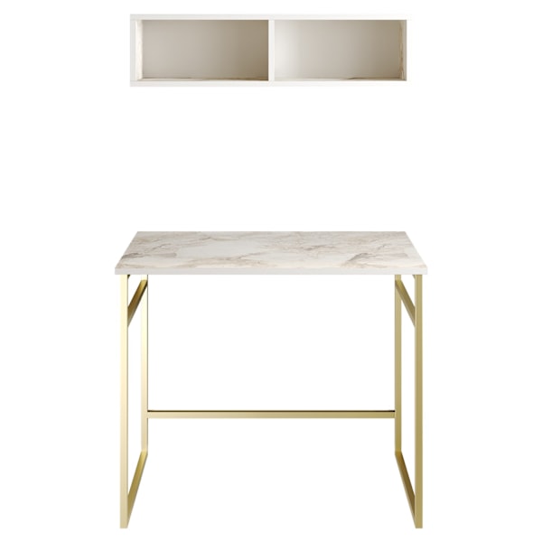 Arbetsbord Gama - Vit, Guld