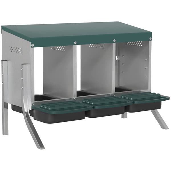 Kyllingeredekasse med ventilation, 3 rum, metal