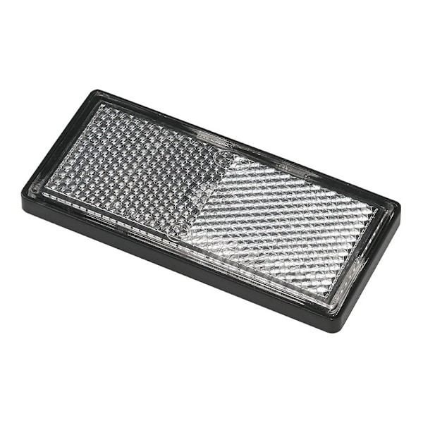 Reflektor vit 85x39mm självhäftande med bottenplatta