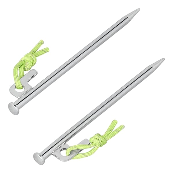 Stenpinnar i galvaniserat stål, 20 cm, P-krok, set om 6