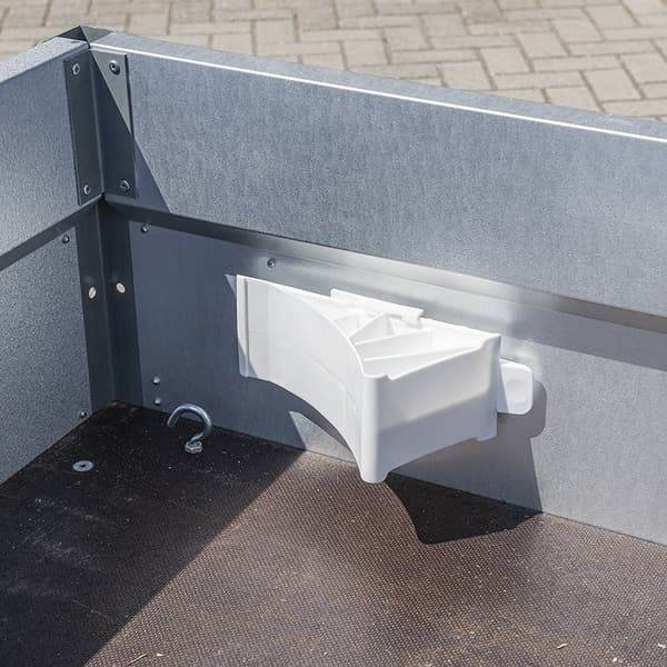 Hjulkloss plast vit inkl. hållare platt