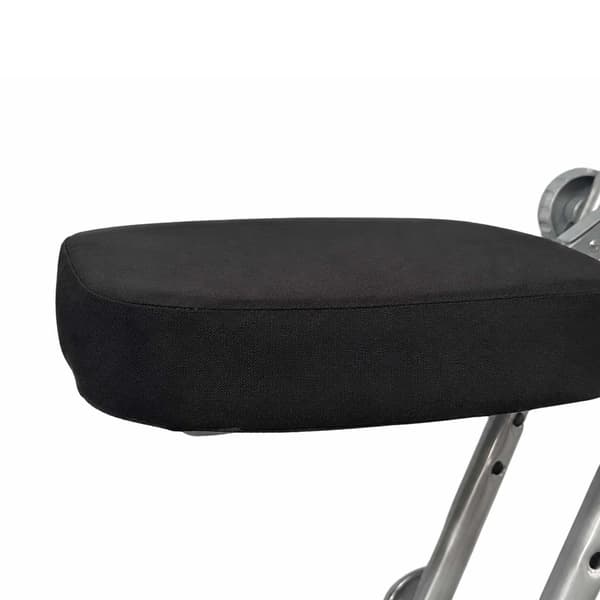 Ergonomisk justerbar ståskammel, sort/sølv