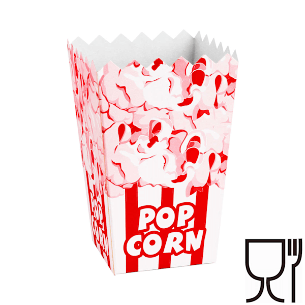 Pahvilaatikko PopCornille 7x14,5x9cm MEDIUM 0,75L 100 kpl.