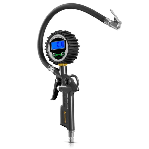 Digital dækpumpe med LCD-display, 0-15 bar
