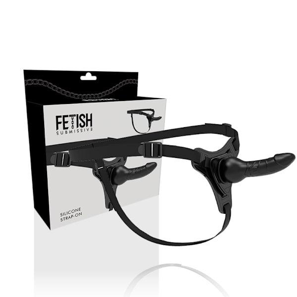 Fetish Submissive Harness - Svart Silikon Realistisk 16 Cm