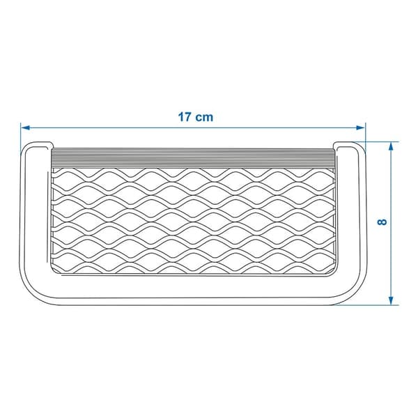 Opbevaringsnet elastik 17x8cm med stel NS-4