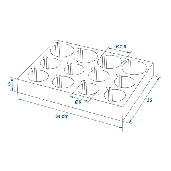 Kopholder af blødt skum til glas og kopper