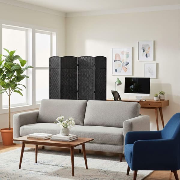 4-panels rumdeler, foldbar skærm