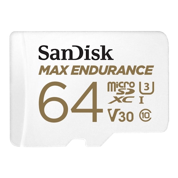 SanDisk Max Endurance - Flash-muistikortti (mukana microSDXC-SD-sovitin) - 64 Gt