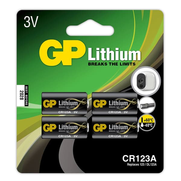 GP Lithium Pro Batteri 123A 4-pak