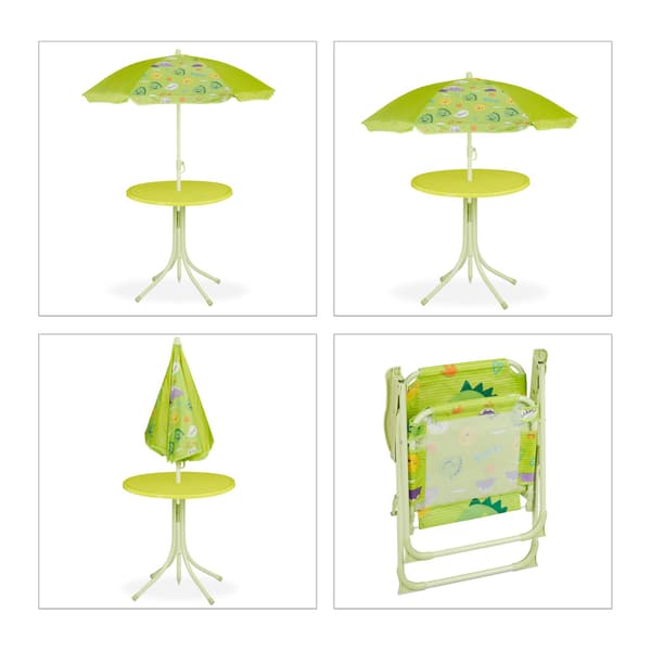 Camping Siddegruppe for børn med parasol