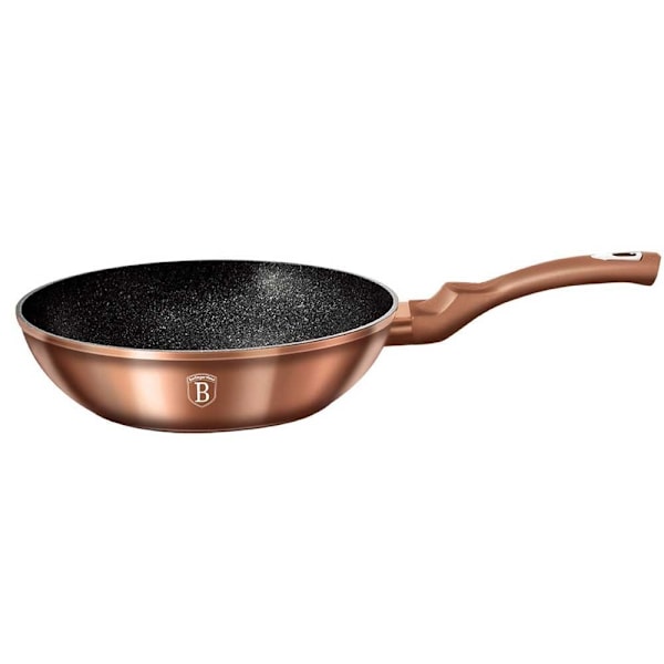 Graniittipinnoitettu wok 28 cm, ruusukulta