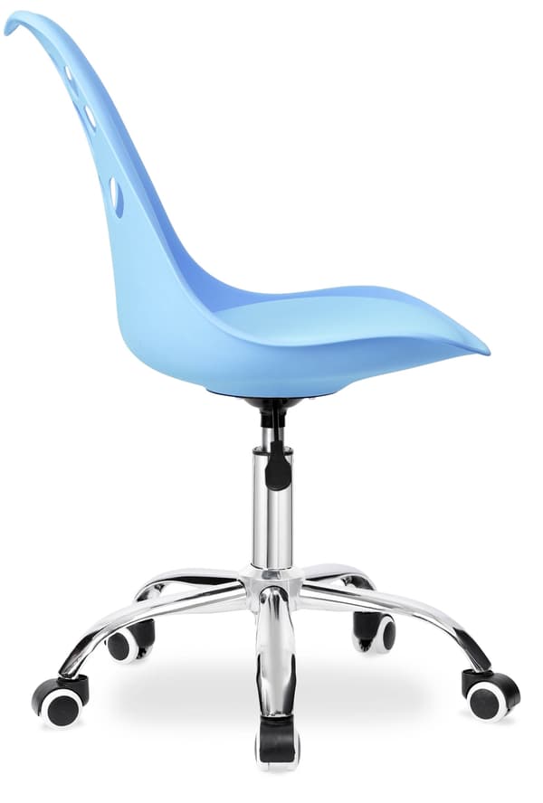 Blå snurrstol för barn, ergonomisk, justerbar