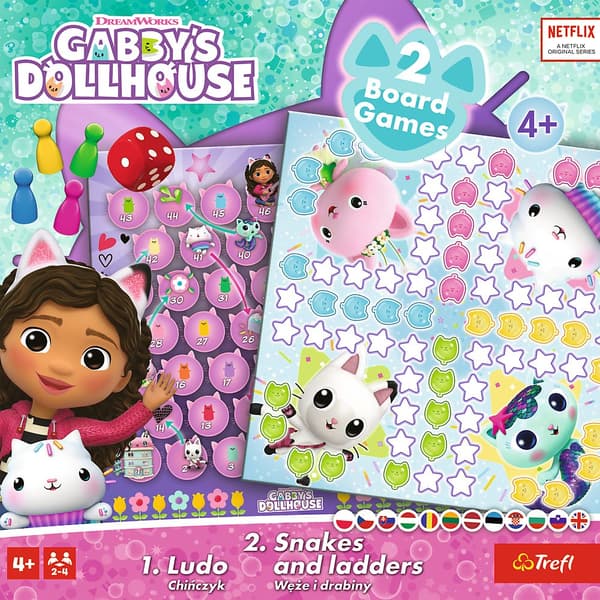 Trefl Gabby´S Dollhouse -lautapeli 2 in 1