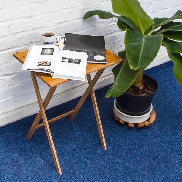 Fällbart sidobord i bambu