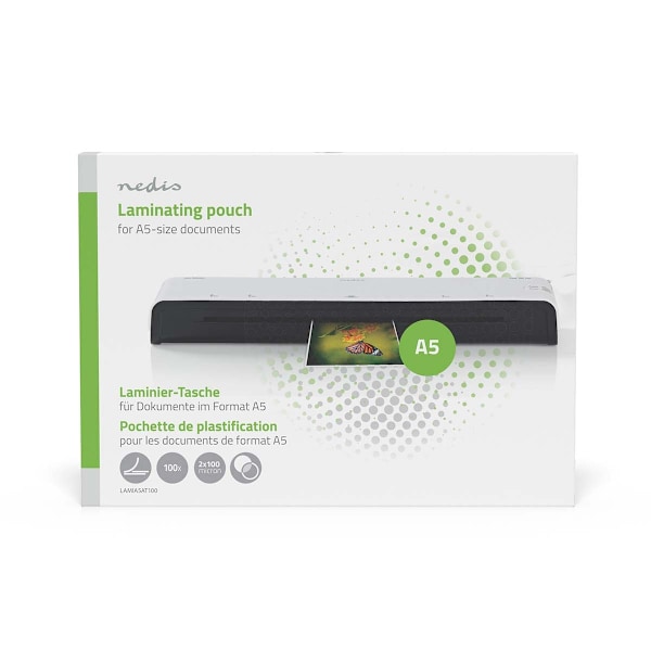 Lamineringsfilm | A5 | Tjocklek: 100 µm | Förpackad per: 100 st | PET | Transparent