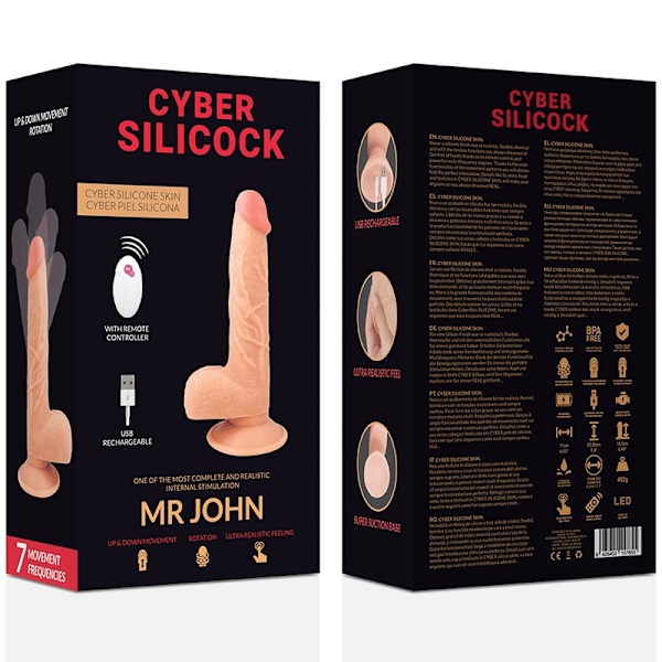 Cyber ​​Silicock - Fjernbetjening Realistisk Mr John 23,88 Cm -O- 4,3 Cm