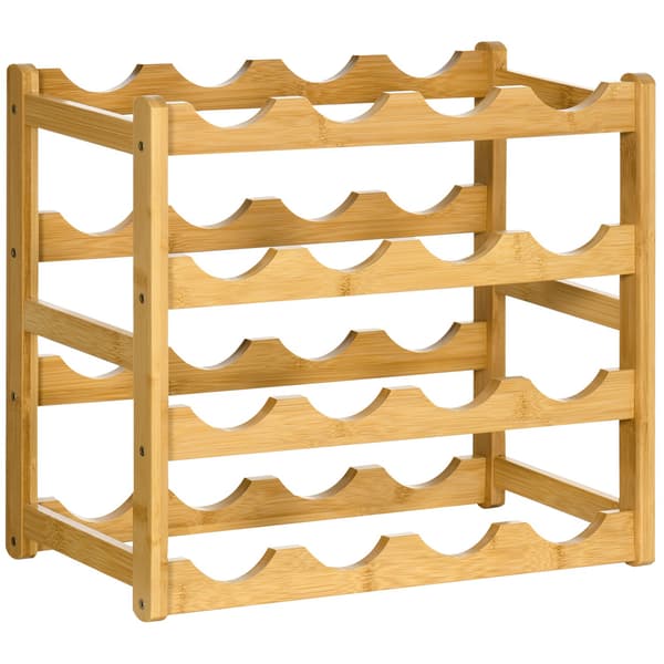 Viiniteline Pulloteline Bambu Luonnonpuuta 16 Pulloa 43X23.5X38Cm