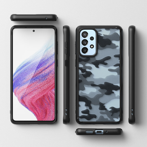Cover til etui med gelramme Galaxy A73 Fusion mat sort