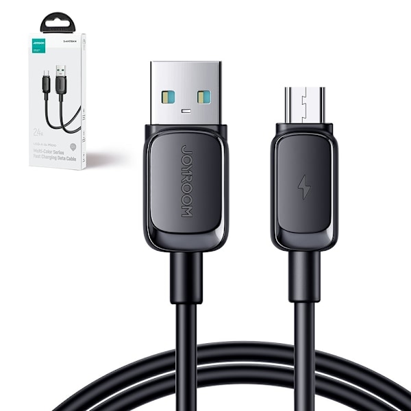 MicroUSB - USB-kaapeli 2.4A 480Mbps 2m musta