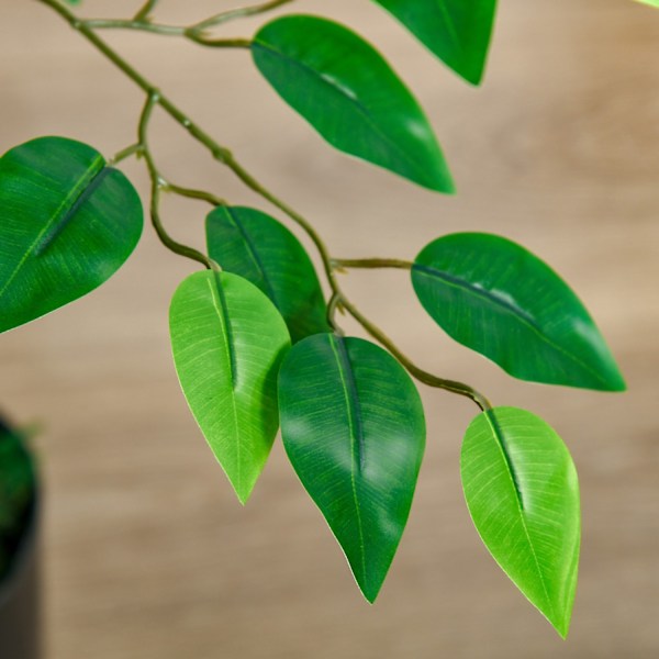Kunstig Ficus Træ Stor 135 cm Kunstig Plante, Kunstig Plast Planter Ficus i Pot, Kunstigt Træ Som Ægte med Cement, Kunstigt Græs til Stue Soveværelse