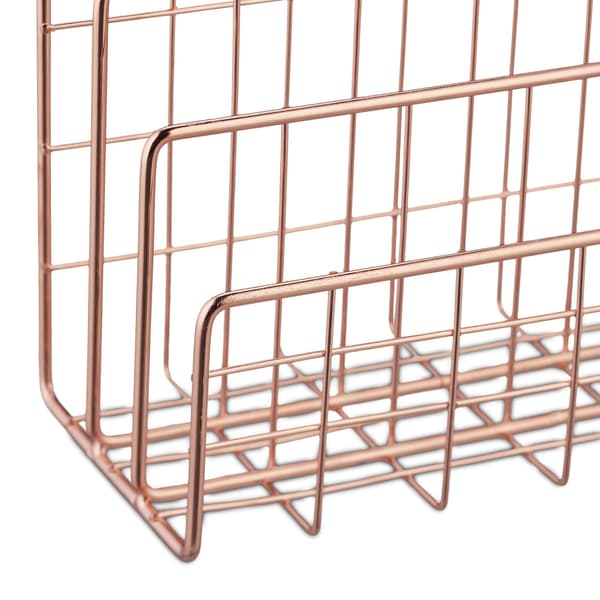 Dokumentholder med 3 rum i rosa guld