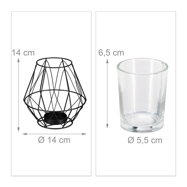 Geometrisk värmeljushållare