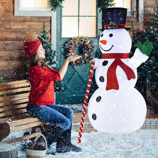 Forbelyst snemands havedekoration – 150 cm, 180 LED'er