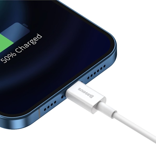 Överlägsen kabel för iPhone USB - Lightning 1,5m - vit