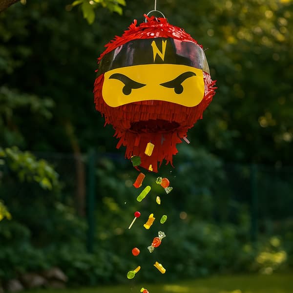 Ninja Piñata-sæt med flagermus og maske til børnefester