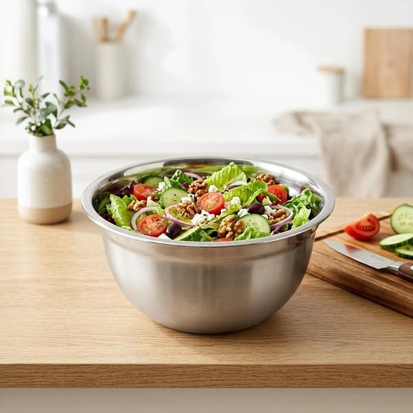 Køkkenskål i rustfrit stål, 24 cm, 3,2 l kapacitet
