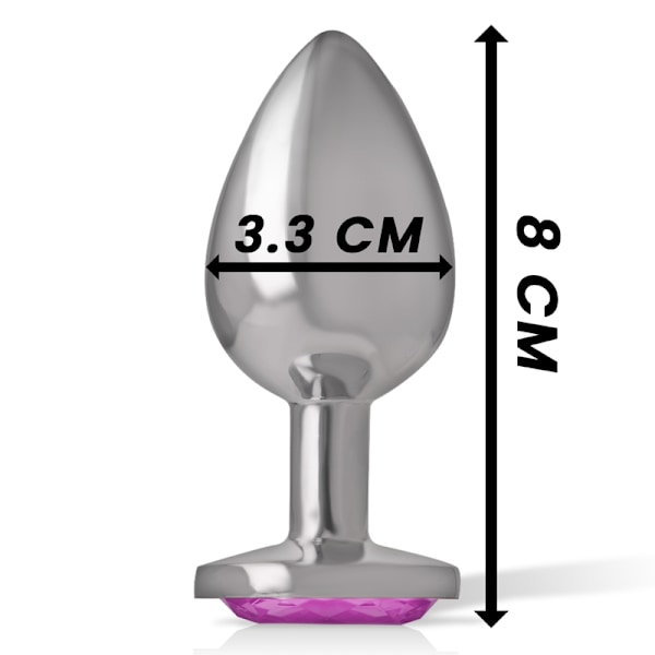 Intense - Aluminium Metal Anal Plug Pink Heart Størrelse M