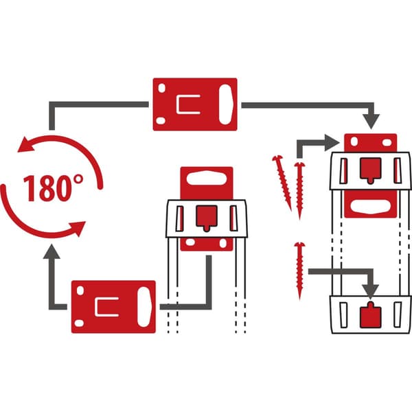 6-vägs grenuttag med USB-C PD, 1,8 m kabel, väggmontering