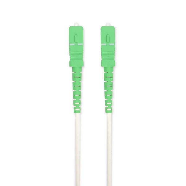 Glasfiber patchkabel | SMF (Single Mode Phase) | SC/APC | SC/APC | 100 Gbps | 6,00 m | Hvid | Gaveæske med Eurolås