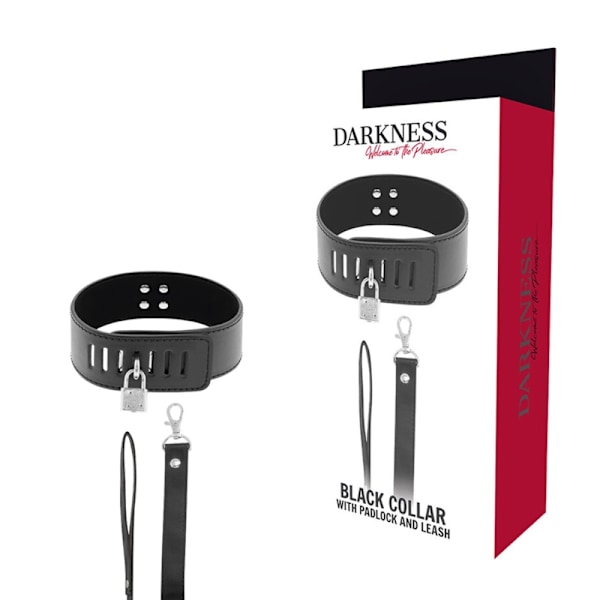 Darkness - Bdsm-kaulus mustalla lukolla