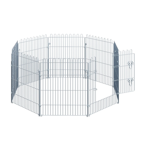 Udendørs Indhegning Til Hvalpe, 8-Delt Hvalpeløb & Kravlegård, 63X76 Cm, Sikkert Og Stabilt