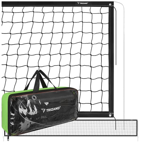 Bærbart volleyballnet med taske, 8,5x1m, sort
